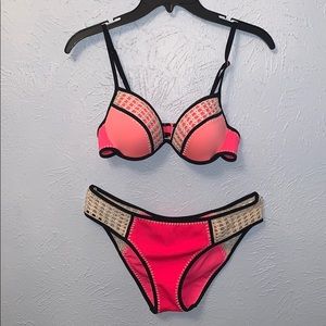 COPY - Pink and Crochet PINK Bikini